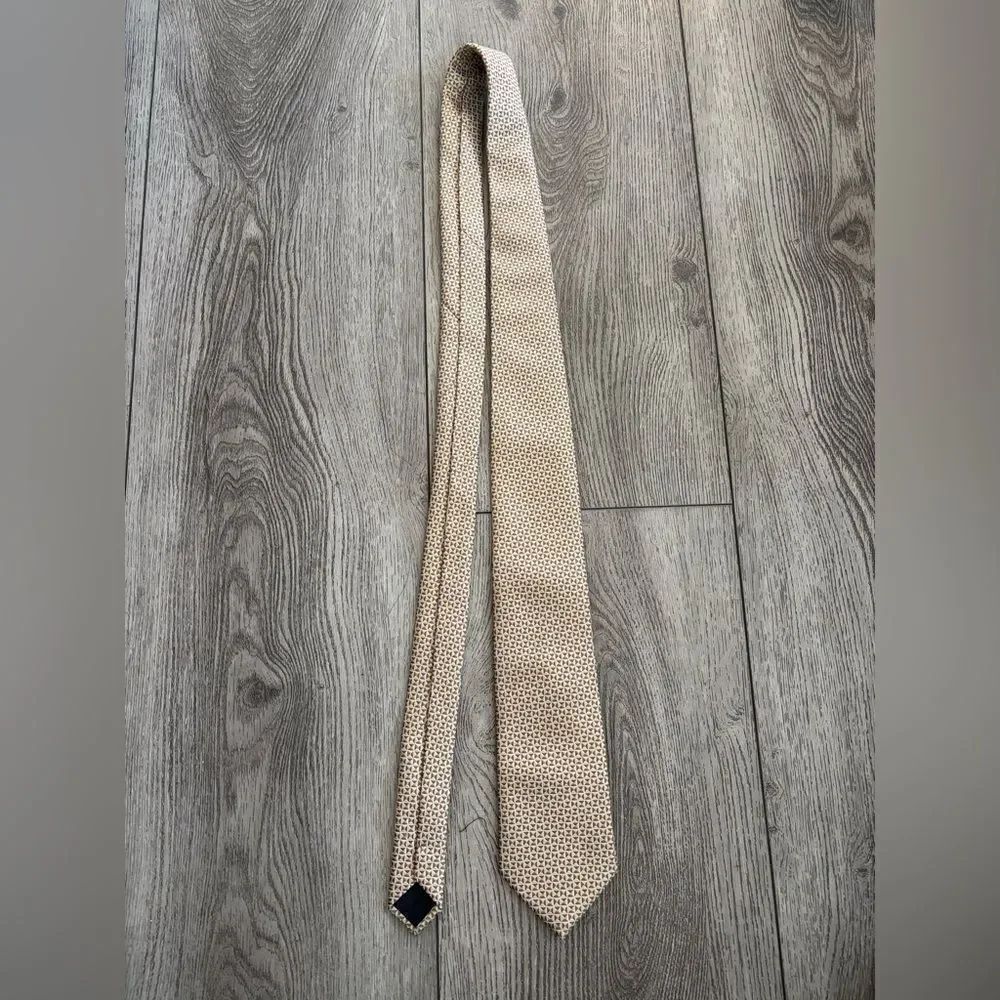 Barcelona cravatte Beige Patterned Necktie